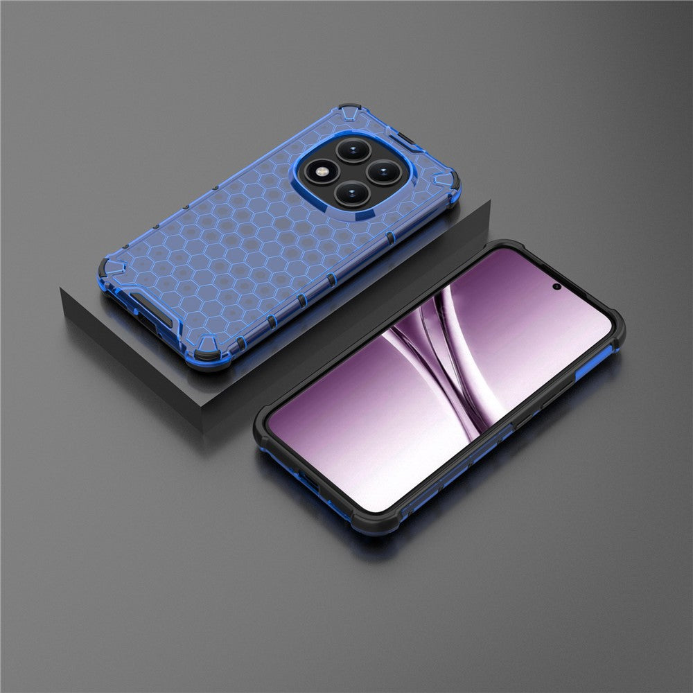 For Xiaomi Poco M8 Pro 5G / Redmi Note 15 Pro+ 5G (Global) Case PC + TPU Phone Cover Honeycomb Shape - Blue