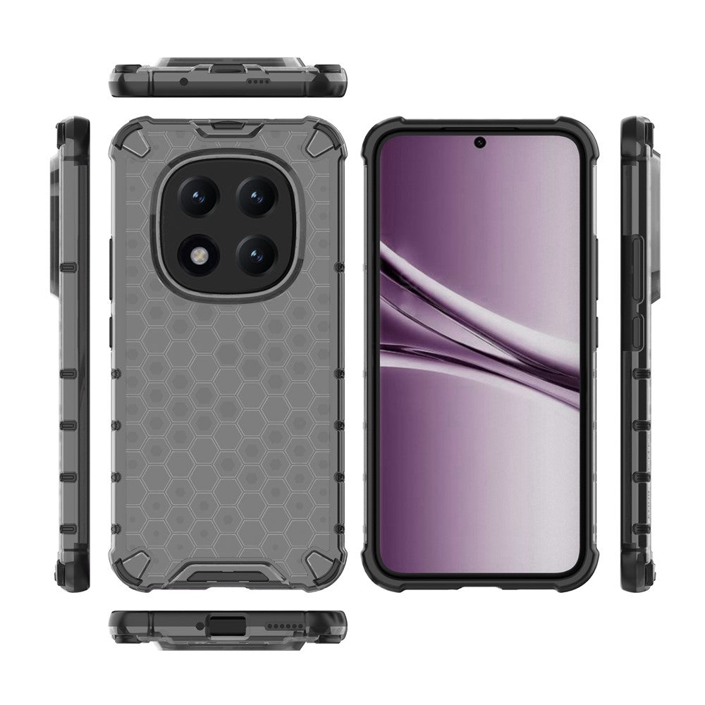 For Xiaomi Poco M8 Pro 5G / Redmi Note 15 Pro+ 5G (Global) Case PC + TPU Phone Cover Honeycomb Shape - Black