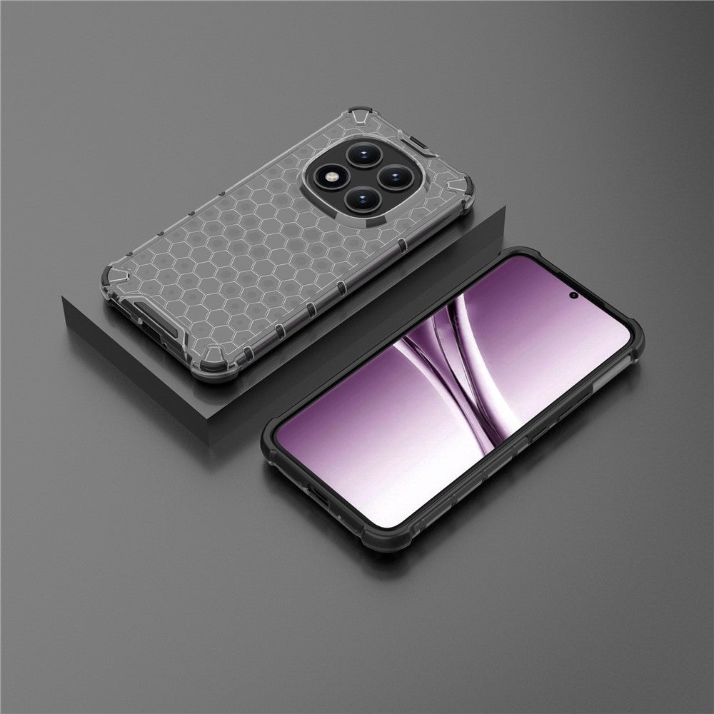 For Xiaomi Poco M8 Pro 5G / Redmi Note 15 Pro+ 5G (Global) Case PC + TPU Phone Cover Honeycomb Shape - Black