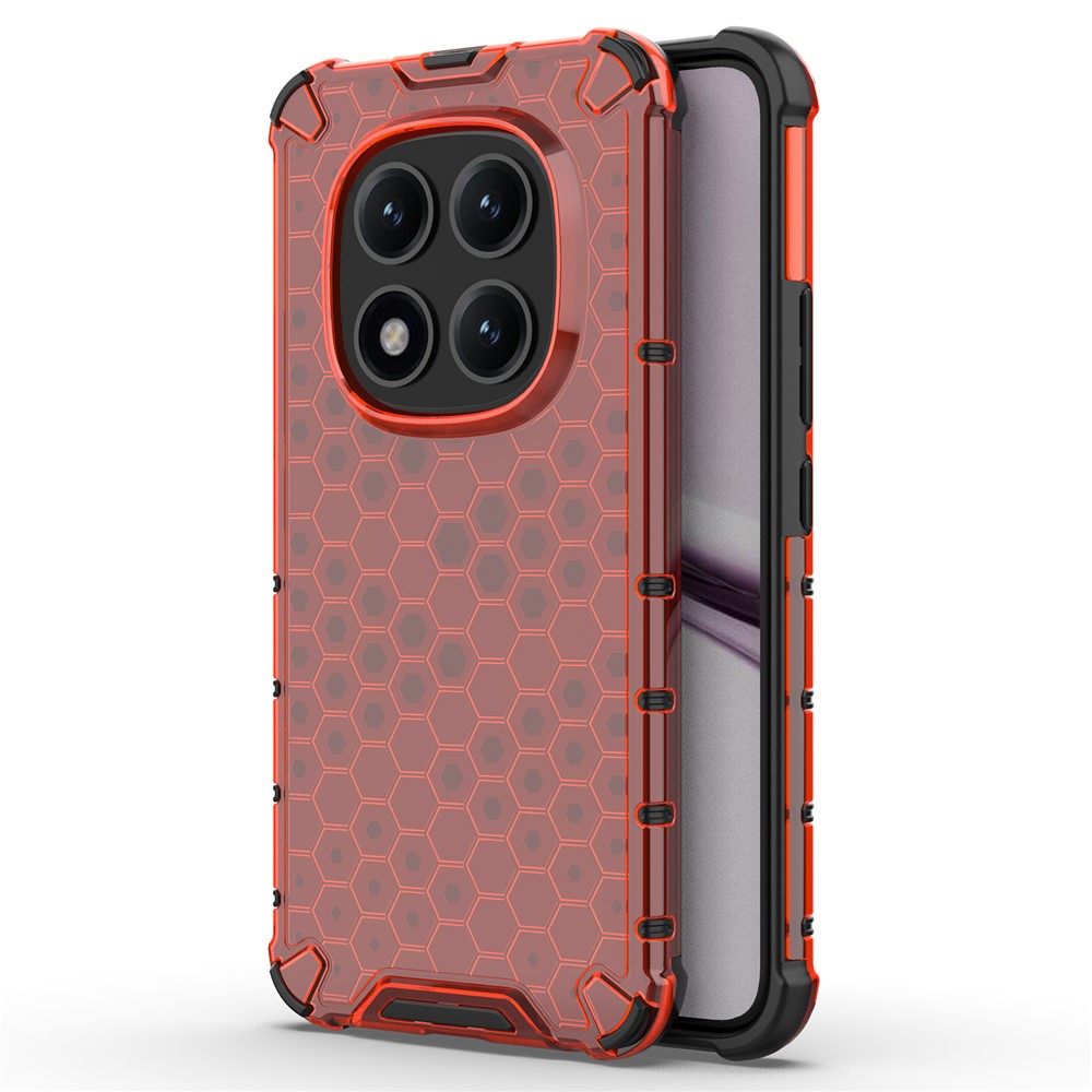 For Xiaomi Poco M8 Pro 5G / Redmi Note 15 Pro+ 5G (Global) Case PC + TPU Phone Cover Honeycomb Shape - Red