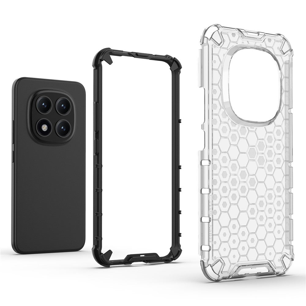 For Xiaomi Poco M8 Pro 5G / Redmi Note 15 Pro+ 5G (Global) Case PC + TPU Phone Cover Honeycomb Shape - Red