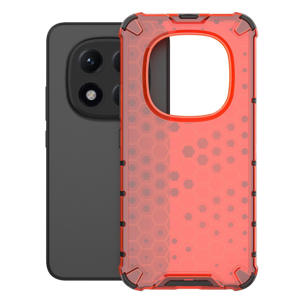 For Xiaomi Poco M8 Pro 5G / Redmi Note 15 Pro+ 5G (Global) Case PC + TPU Phone Cover Honeycomb Shape - Red