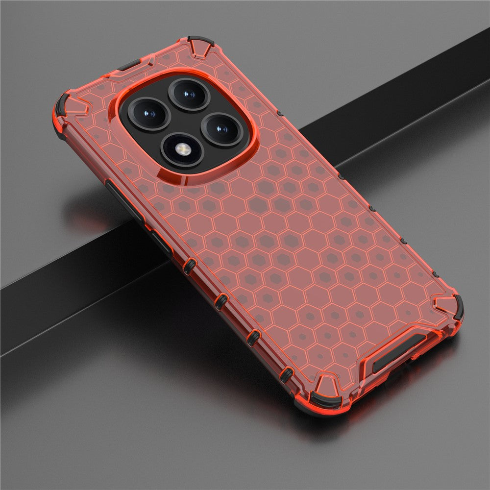 For Xiaomi Poco M8 Pro 5G / Redmi Note 15 Pro+ 5G (Global) Case PC + TPU Phone Cover Honeycomb Shape - Red