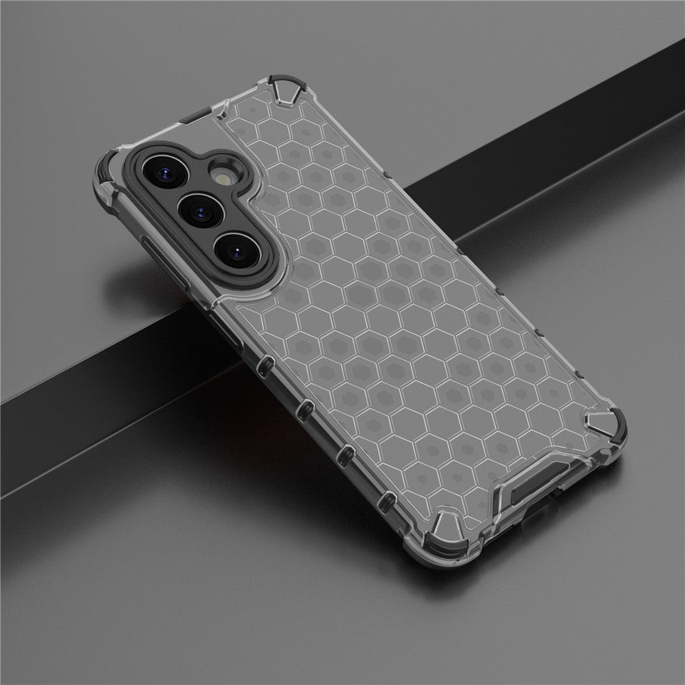 For-Samsung-Galaxy-S26-/-S26-Pro-Case-PC-+-TPU-Phone-Cover-Honeycomb-Shape-Black