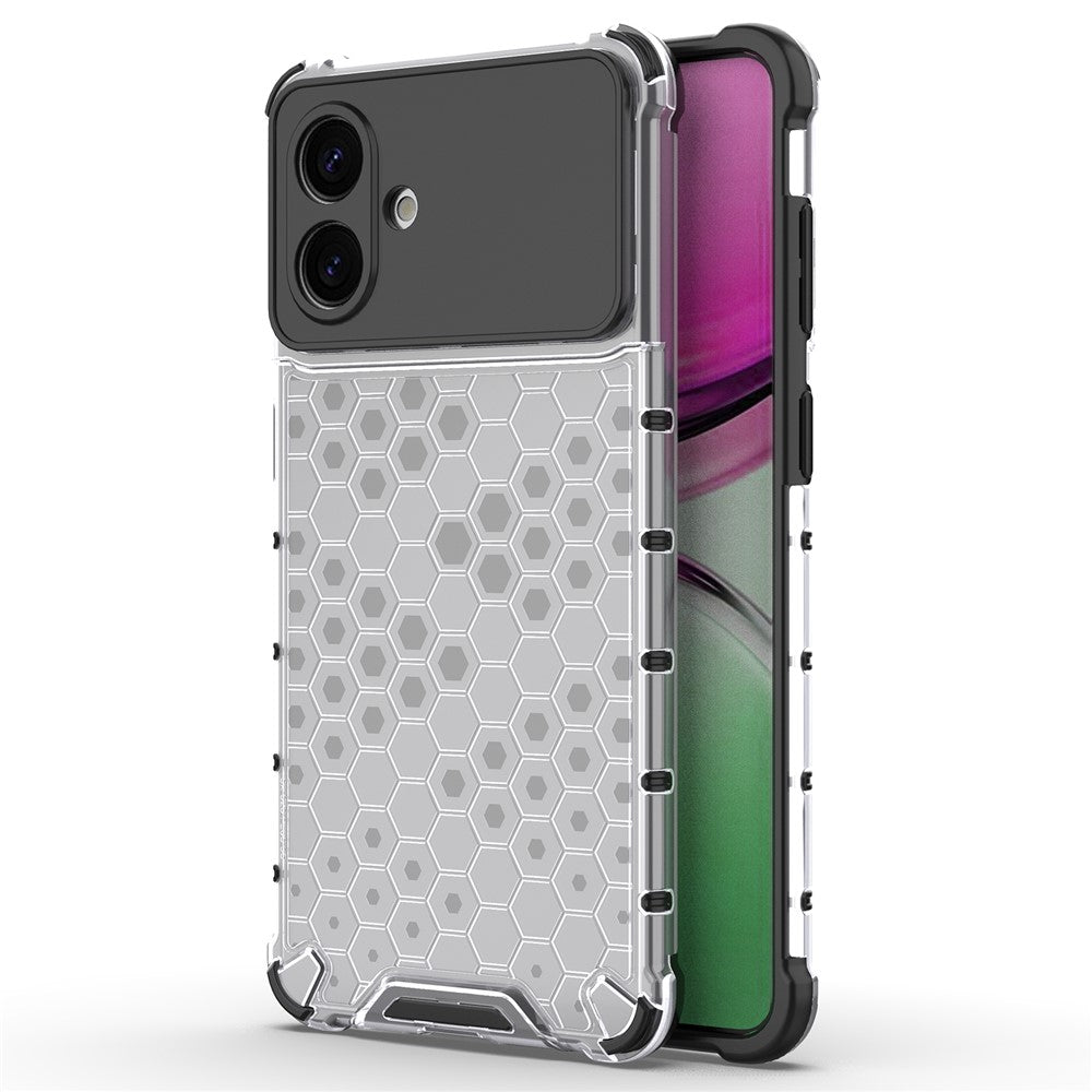 For-Samsung-Galaxy-S26-Edge-Case-PC-+-TPU-Phone-Cover-Honeycomb-Shape-Grey