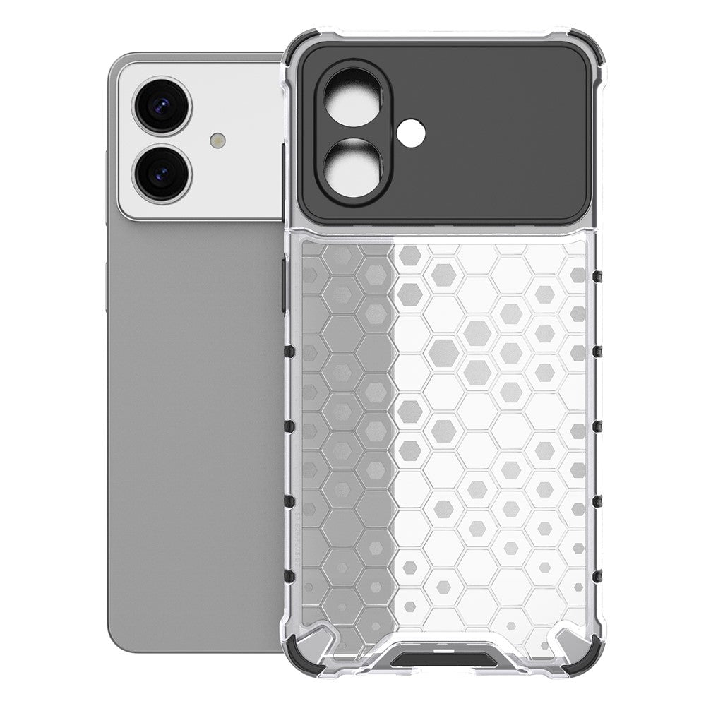 For-Samsung-Galaxy-S26-Edge-Case-PC-+-TPU-Phone-Cover-Honeycomb-Shape-Grey