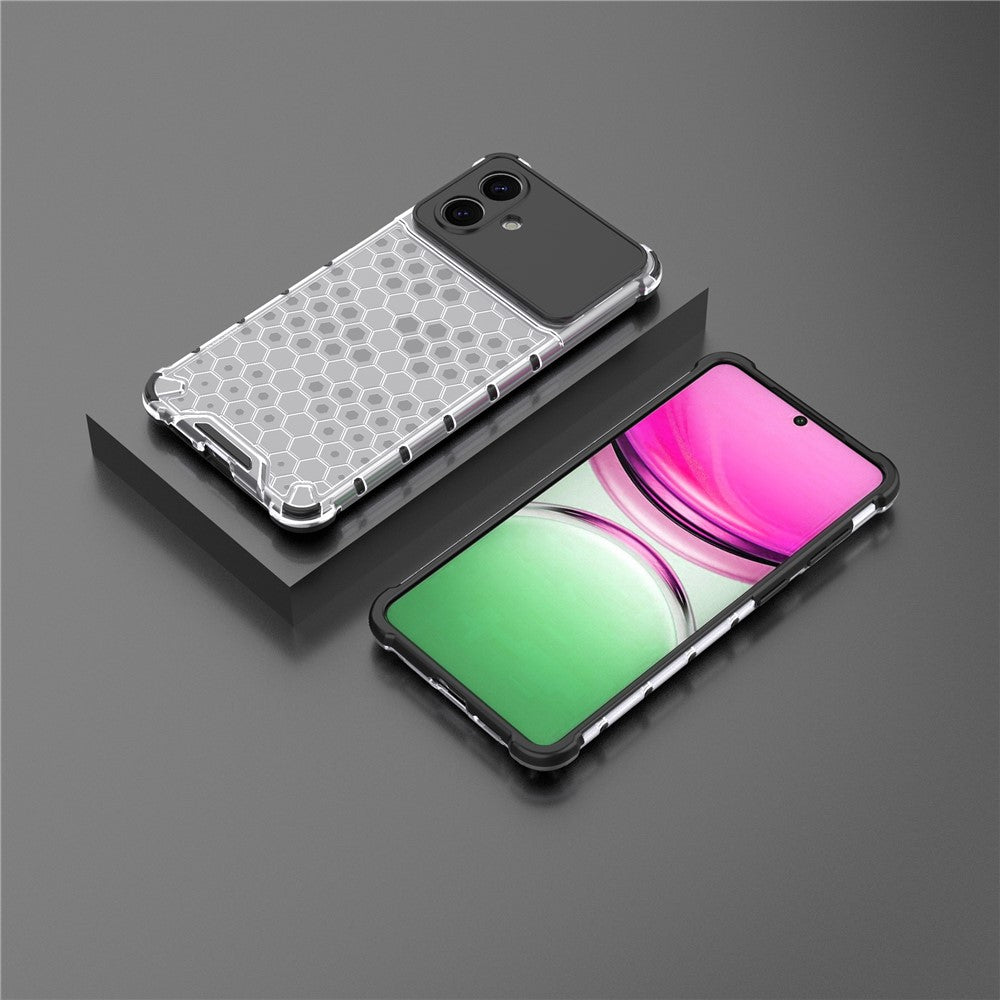 For-Samsung-Galaxy-S26-Edge-Case-PC-+-TPU-Phone-Cover-Honeycomb-Shape-Grey