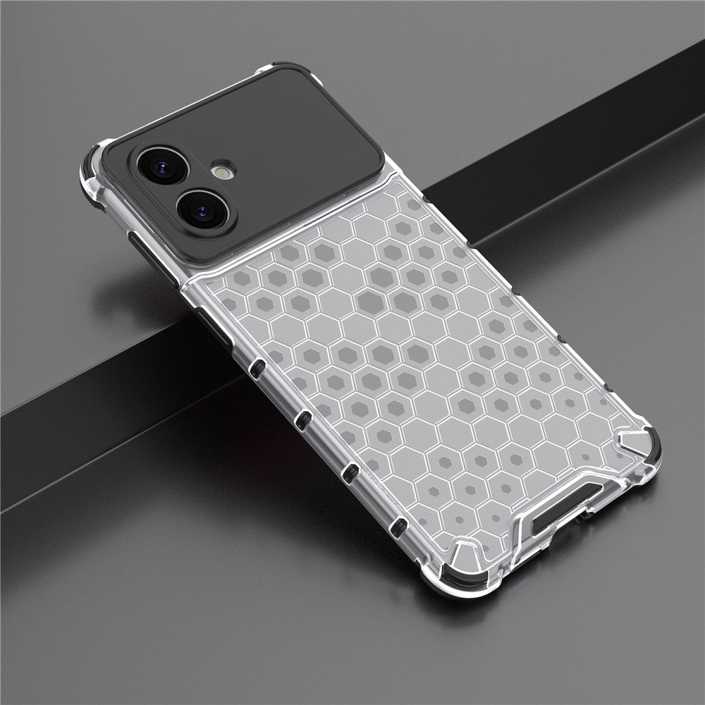 For-Samsung-Galaxy-S26-Edge-Case-PC-+-TPU-Phone-Cover-Honeycomb-Shape-Grey