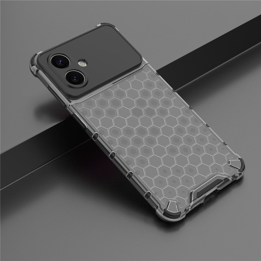 For-Samsung-Galaxy-S26-Edge-Case-PC-+-TPU-Phone-Cover-Honeycomb-Shape-Black