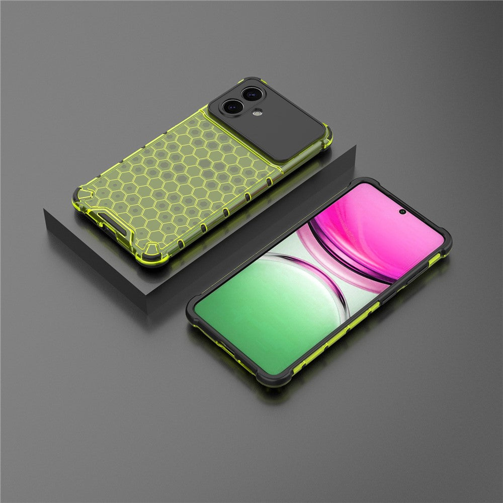 For-Samsung-Galaxy-S26-Edge-Case-PC-+-TPU-Phone-Cover-Honeycomb-Shape-Green