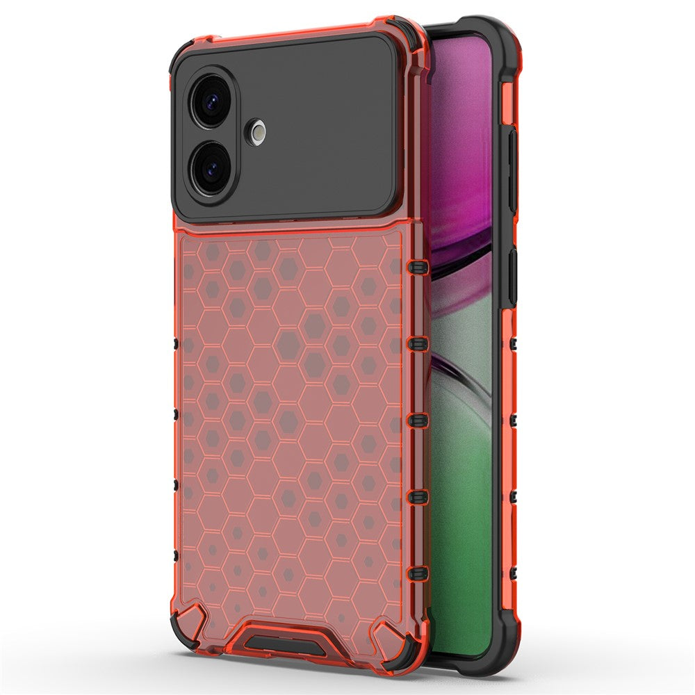 For-Samsung-Galaxy-S26-Edge-Case-PC-+-TPU-Phone-Cover-Honeycomb-Shape-Red