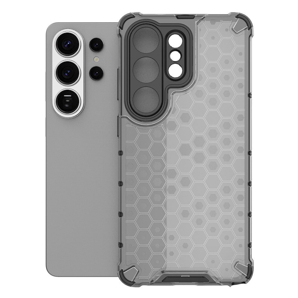 For-Samsung-Galaxy-S26-Ultra-Case-PC-+-TPU-Phone-Cover-Honeycomb-Shape-Black