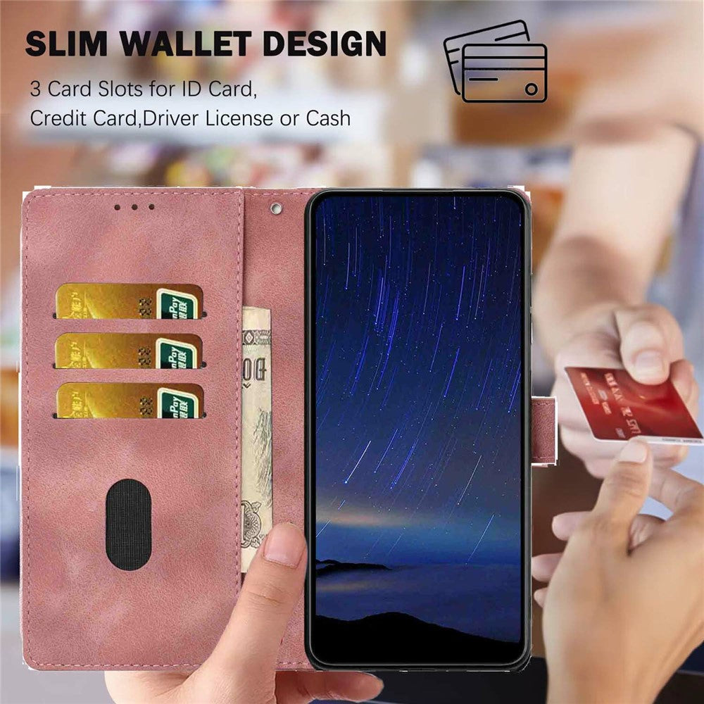 For Xiaomi Redmi Note 15 Pro 5G (Global) Flip Case Cherry Blossom Pattern Leather Wallet Stand Phone Cover with Wrist Strap - Pink