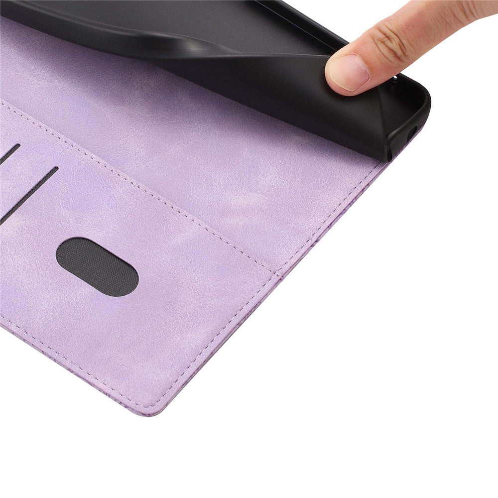 For-Samsung-Galaxy-S26-Ultra-Flip-Case-Cherry-Blossom-Pattern-Leather-Wallet-Stand-Phone-Cover-with-Wrist-Strap-Purple