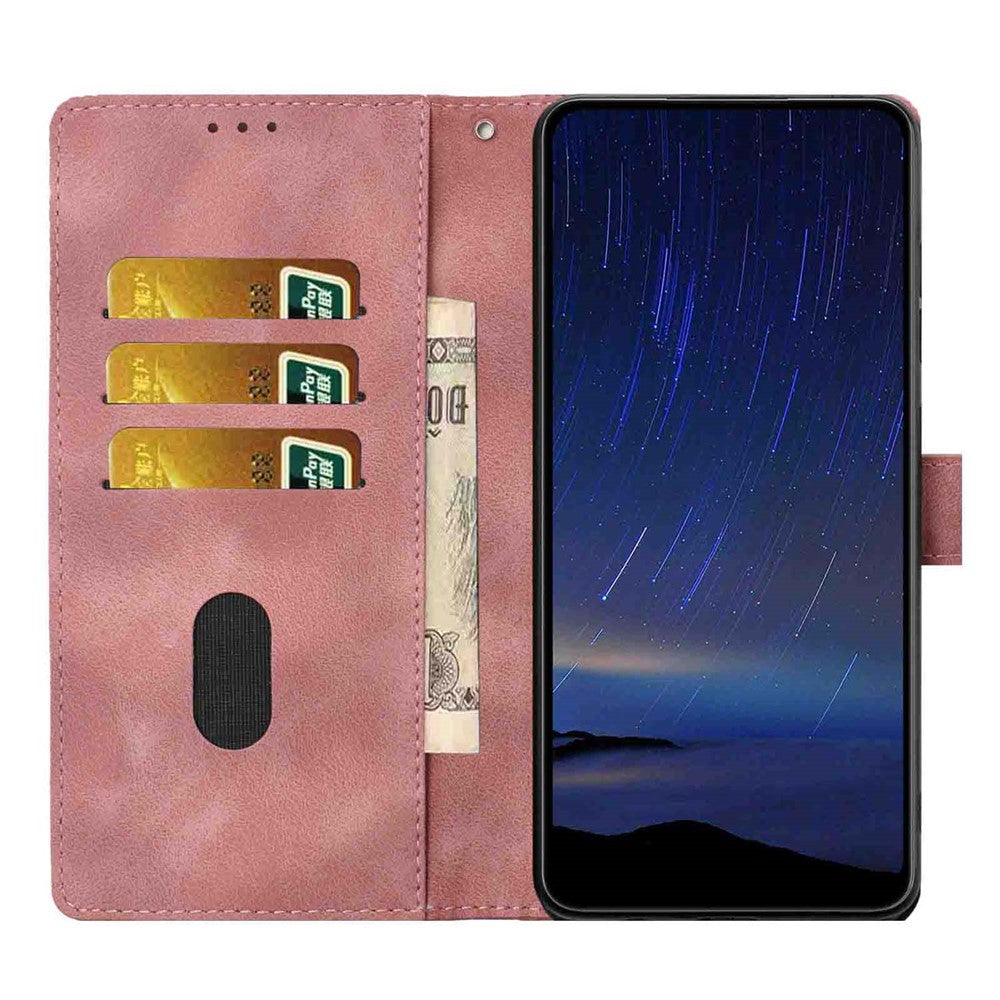 For-Samsung-Galaxy-S26-Pro-/-S26-Flip-Case-Cherry-Blossom-Pattern-Leather-Wallet-Stand-Phone-Cover-with-Wrist-Strap-Pink