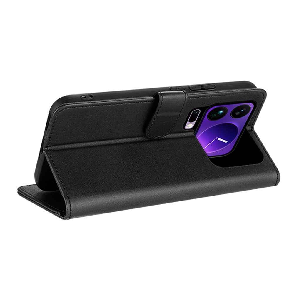 AZNS For Xiaomi 17 Pro Case PU Leather Wallet Phone Cover - Black