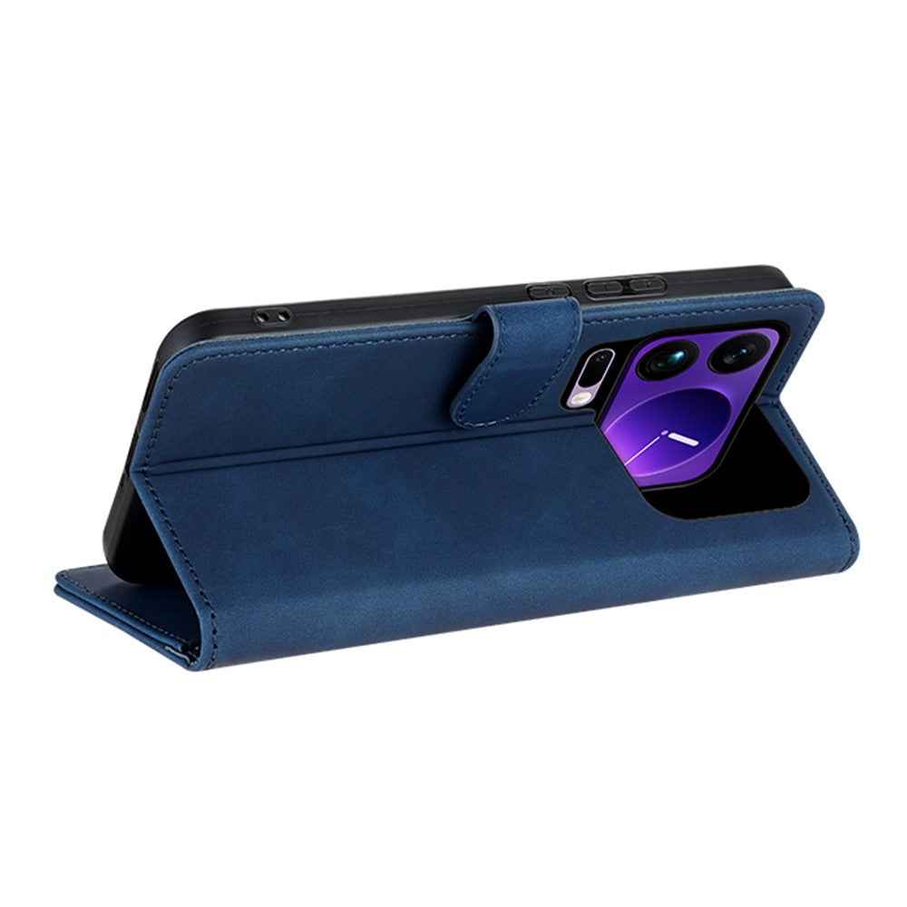 AZNS For Xiaomi 17 Pro Case PU Leather Wallet Phone Cover - Blue