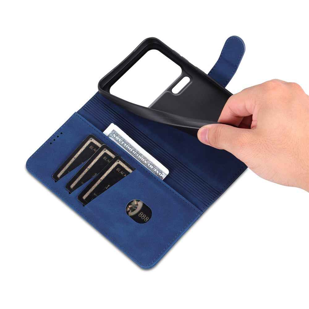 AZNS For Xiaomi 17 Pro Case PU Leather Wallet Phone Cover - Blue