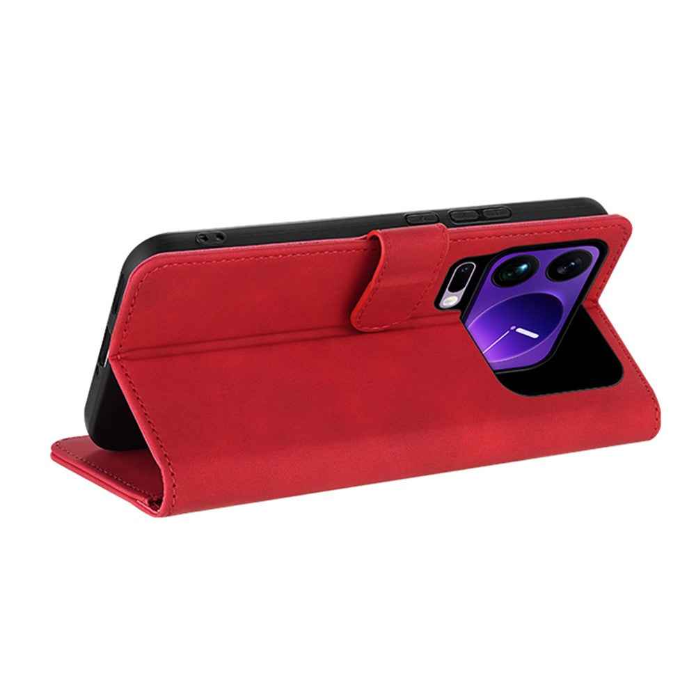 AZNS For Xiaomi 17 Pro Case PU Leather Wallet Phone Cover - Red