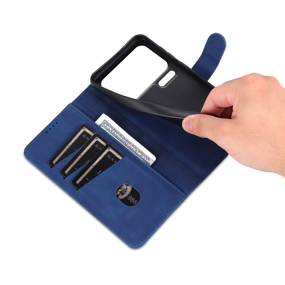 AZNS For Xiaomi 17 Pro Max Case PU Leather Wallet Phone Cover - Blue