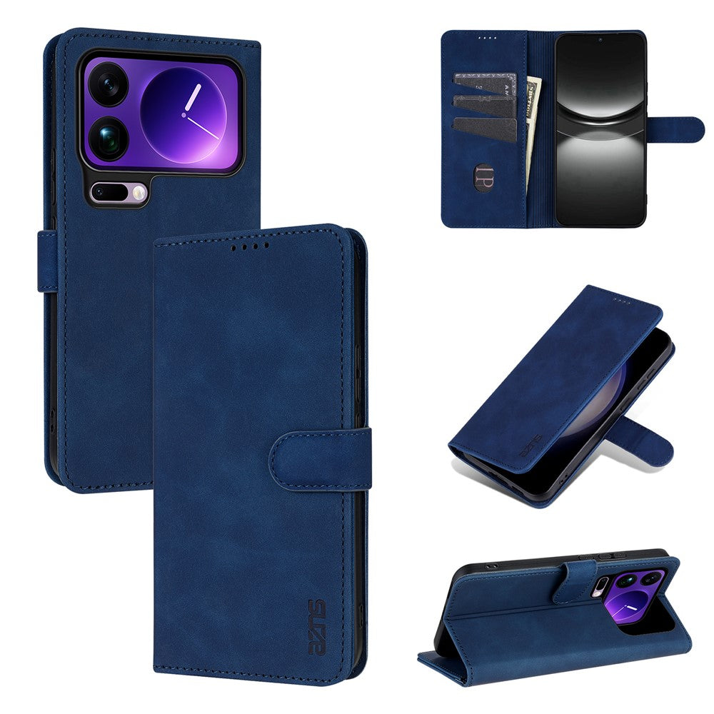 AZNS For Xiaomi 17 Pro Max Case PU Leather Wallet Phone Cover - Blue