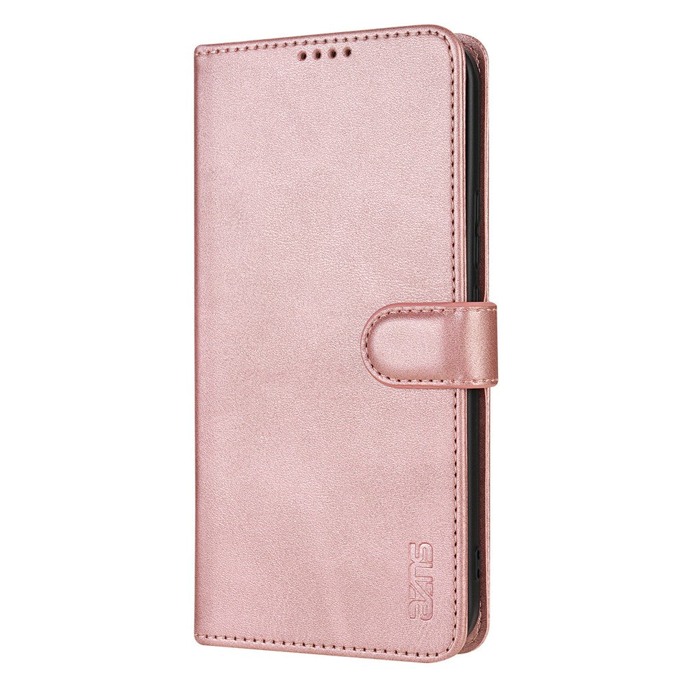 AZNS For Xiaomi 17 Pro Max Case PU Leather Wallet Phone Cover - Rose Gold