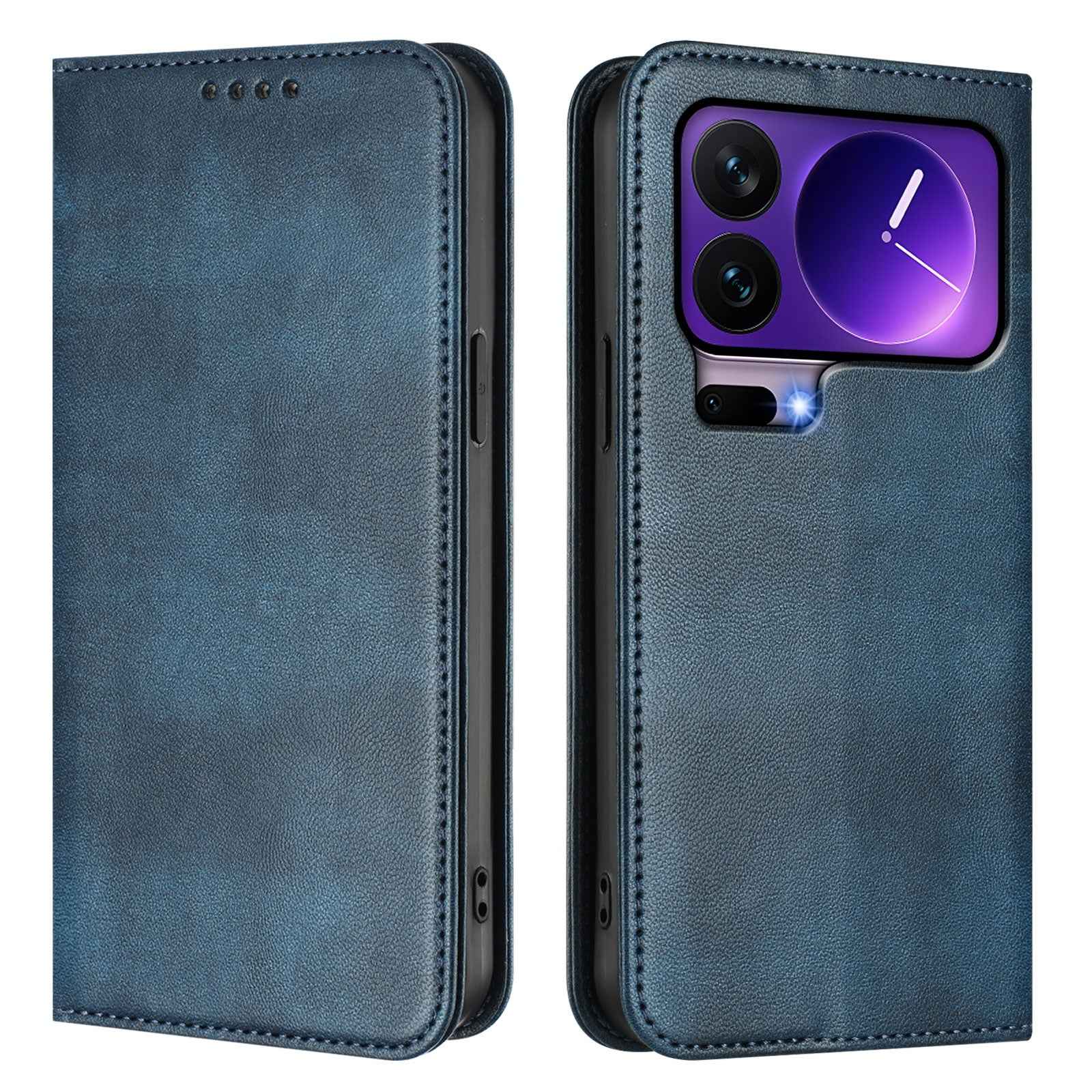 For Xiaomi 17 Pro Wallet Cases Retro Texture RFID Blocking Leather Phone Cover - Blue