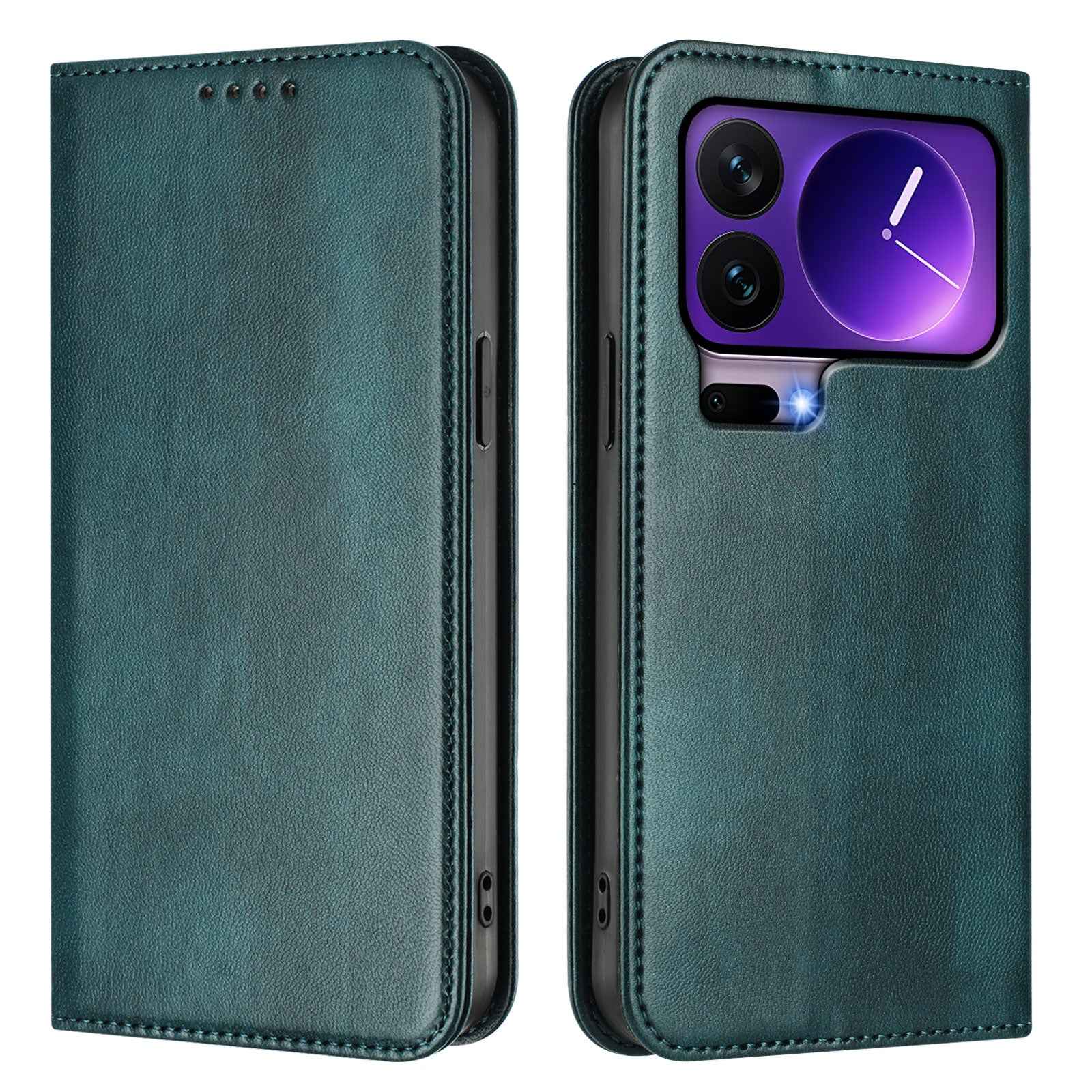 For Xiaomi 17 Pro Wallet Cases Retro Texture RFID Blocking Leather Phone Cover - Dark Green