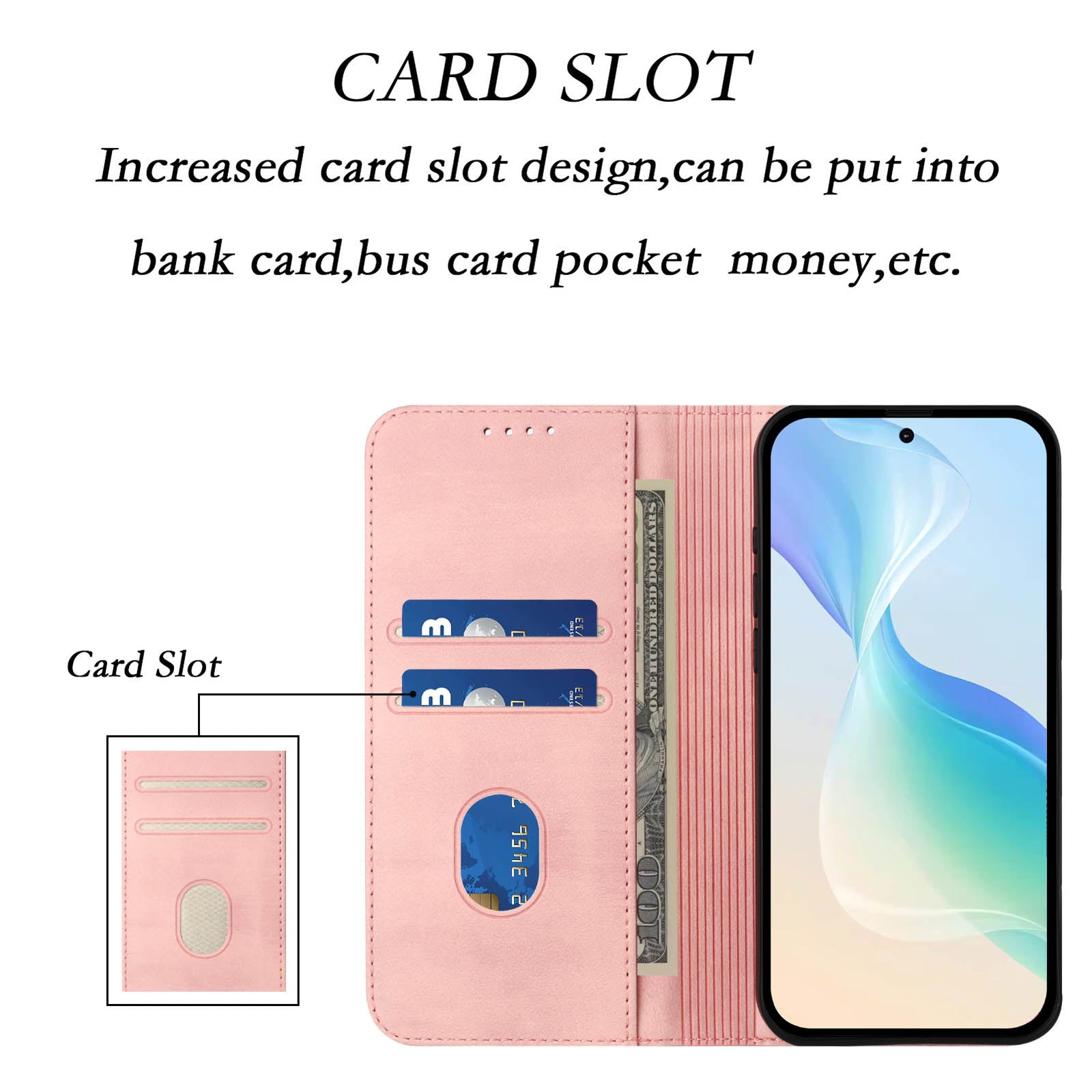 For Xiaomi 17 Pro Max Wallet Cases Retro Texture RFID Blocking Leather Phone Cover - Pink