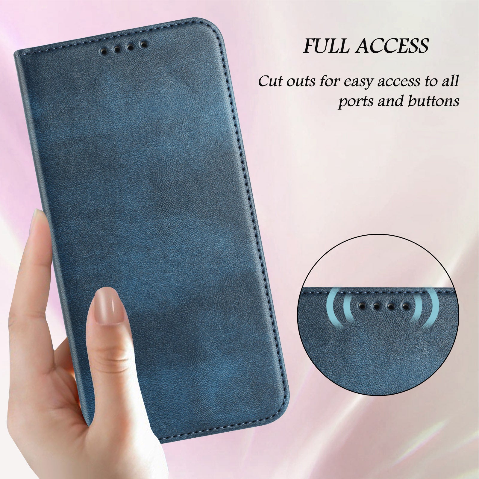 For Xiaomi 17 Pro Max Wallet Cases Retro Texture RFID Blocking Leather Phone Cover - Blue