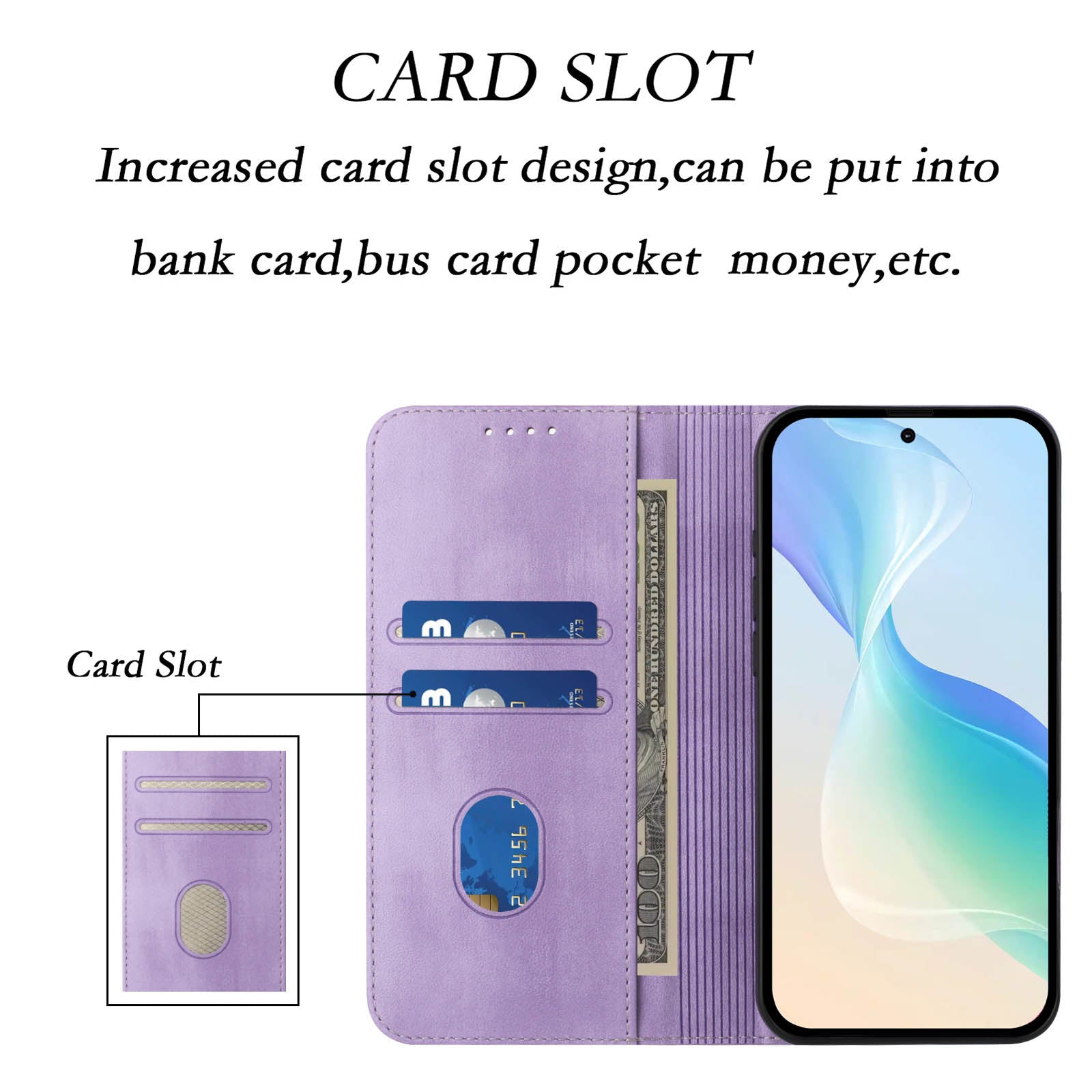 For Xiaomi 17 Pro Max Wallet Cases Retro Texture RFID Blocking Leather Phone Cover - Light Purple