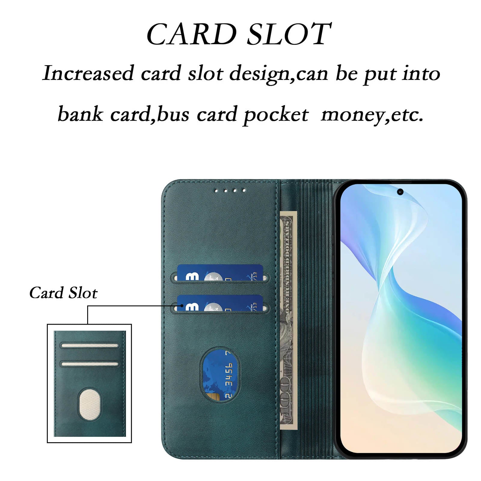 For Xiaomi 17 Pro Max Wallet Cases Retro Texture RFID Blocking Leather Phone Cover - Dark Green