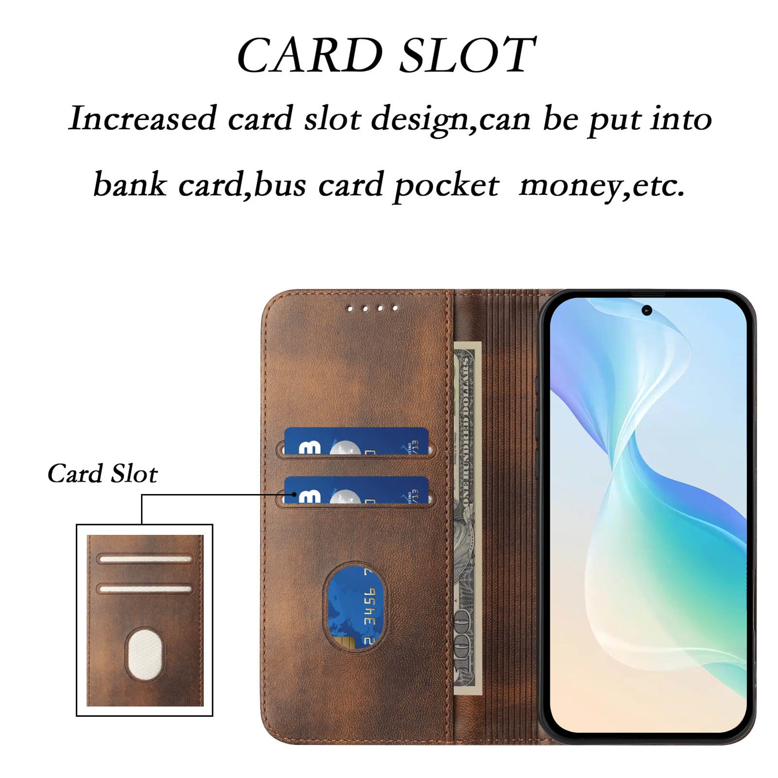 For Xiaomi 17 Pro Max Wallet Cases Retro Texture RFID Blocking Leather Phone Cover - Brown