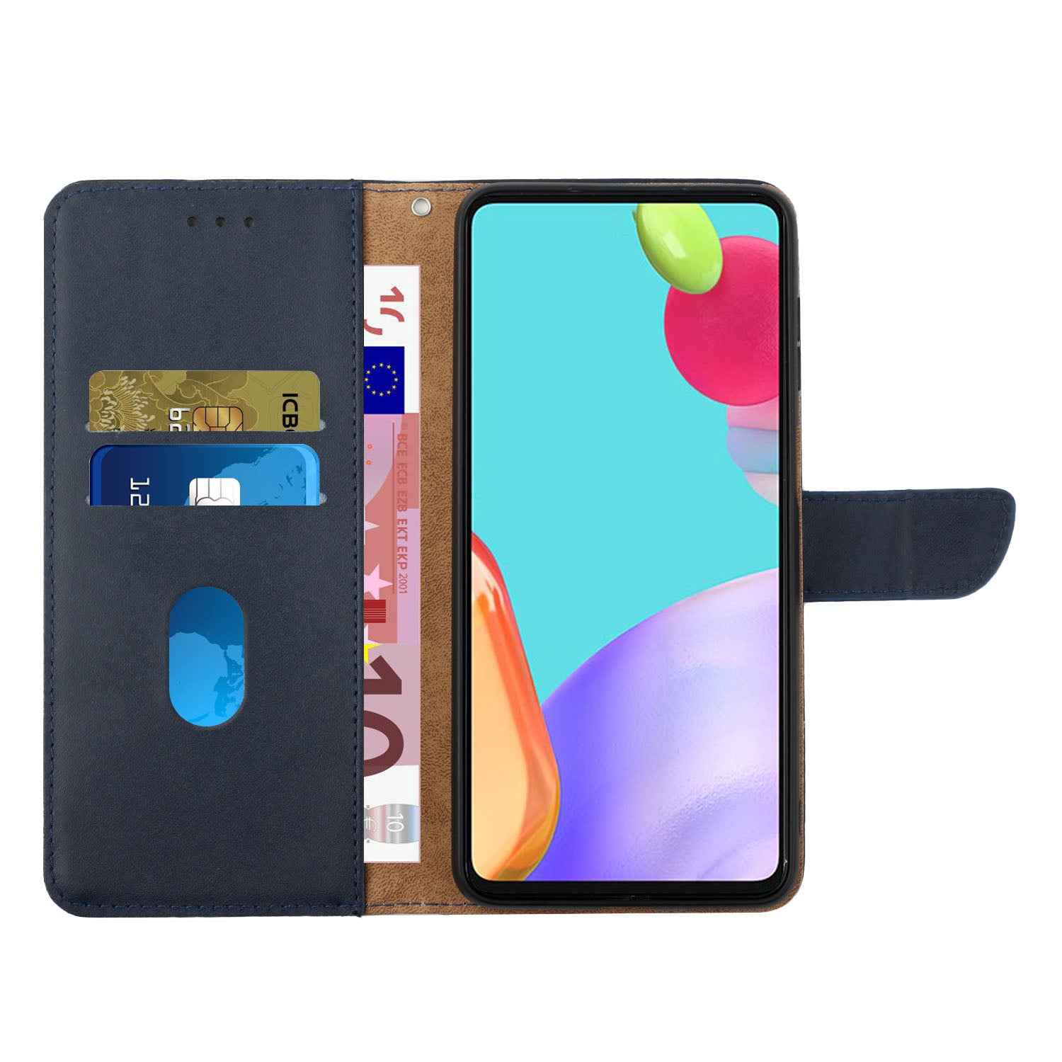For Xiaomi 17 Pro Case Genuine Cow Leather Phone Cover Nappa Texture - Blue