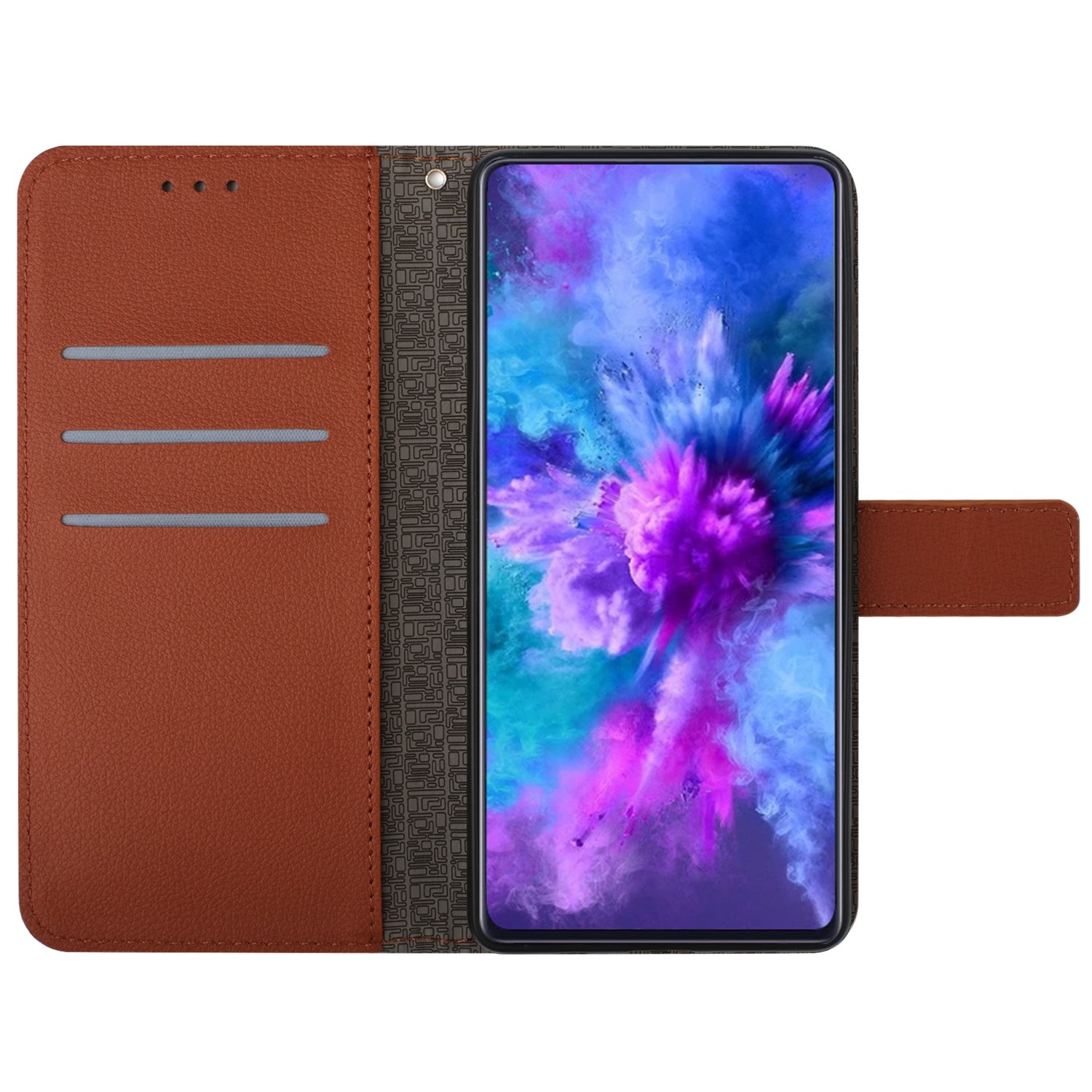 For Xiaomi 17 Pro Max Case Wallet Imprint PU Leather Flip Folio Phone Cover - Brown
