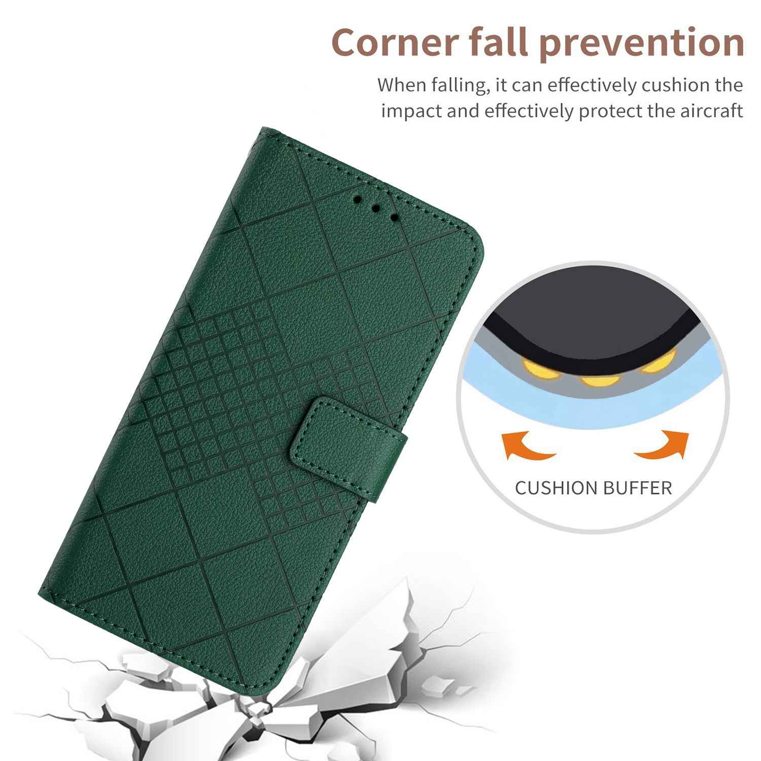 For Xiaomi 17 Pro Case Wallet Imprint PU Leather Flip Folio Phone Cover - Green