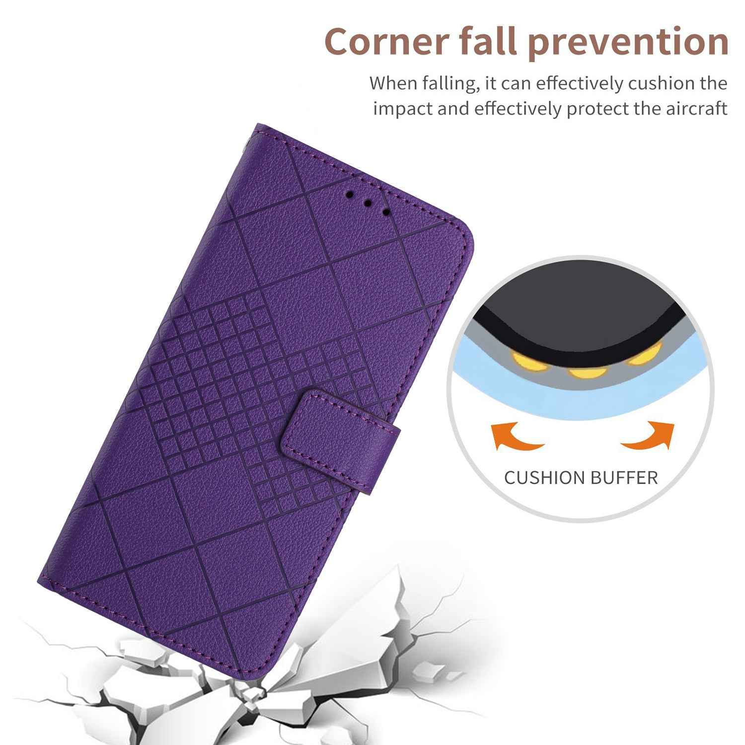 For Xiaomi 17 Pro Case Wallet Imprint PU Leather Flip Folio Phone Cover - Dark Purple