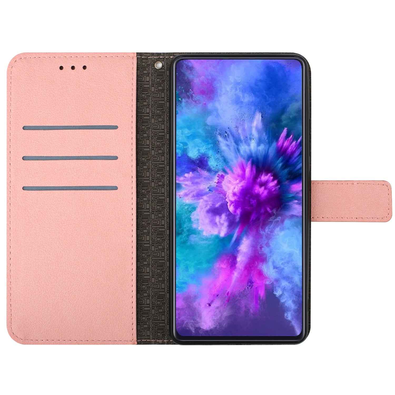 For Xiaomi 17 Pro Case Wallet Imprint PU Leather Flip Folio Phone Cover - Pink