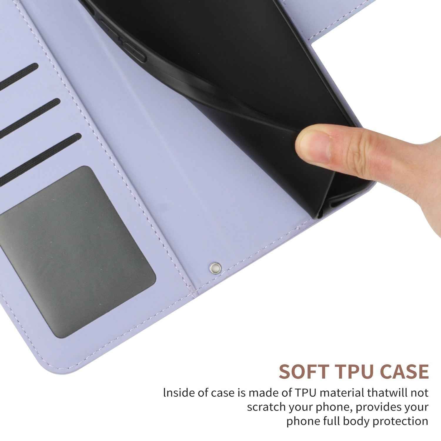 For Xiaomi 17 Pro Case Sunflower Imprint Leather Wallet Phone Cover with Wrist Strap - Light Purple