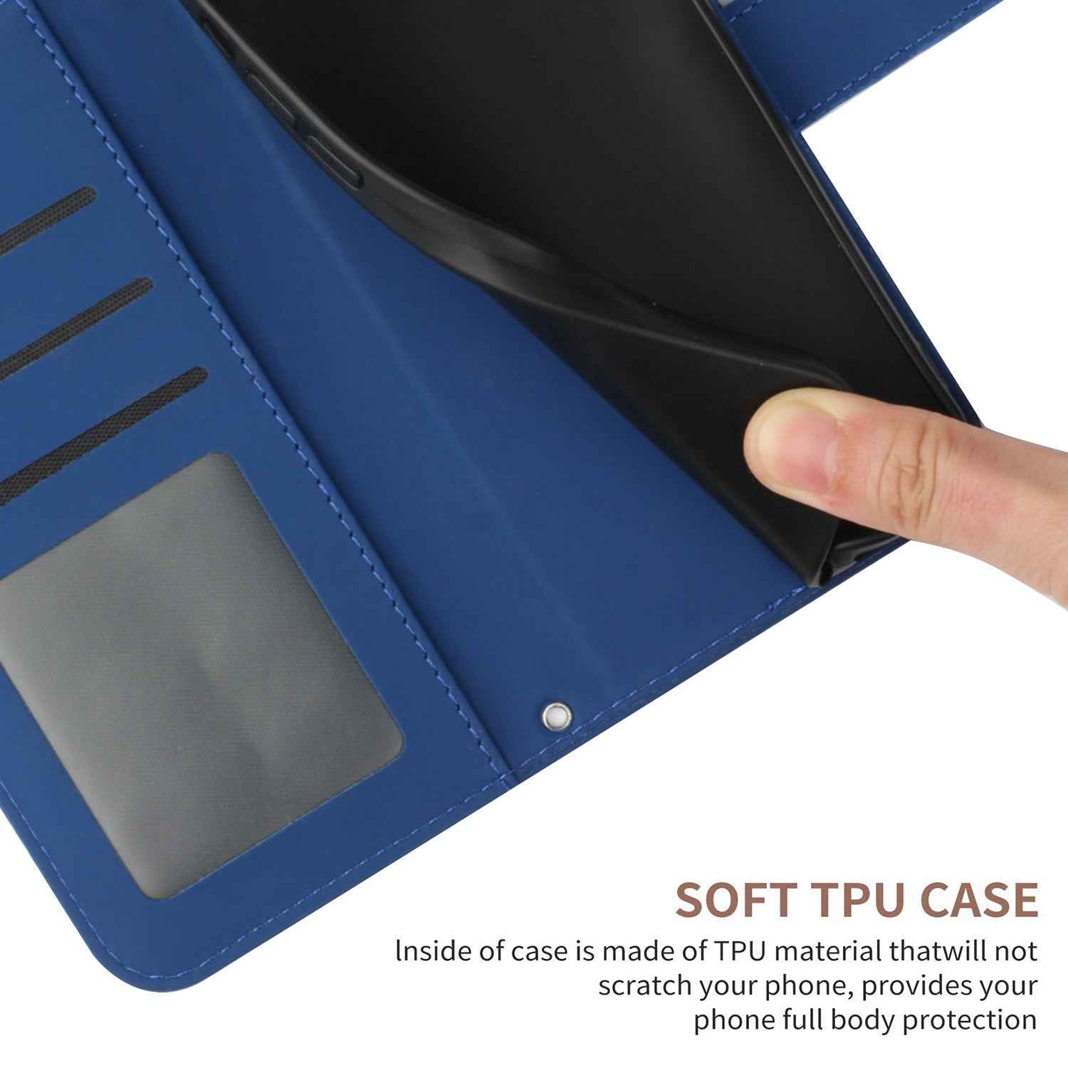 For Xiaomi 17 Pro Case Sunflower Imprint Leather Wallet Phone Cover with Wrist Strap - Sapphire
