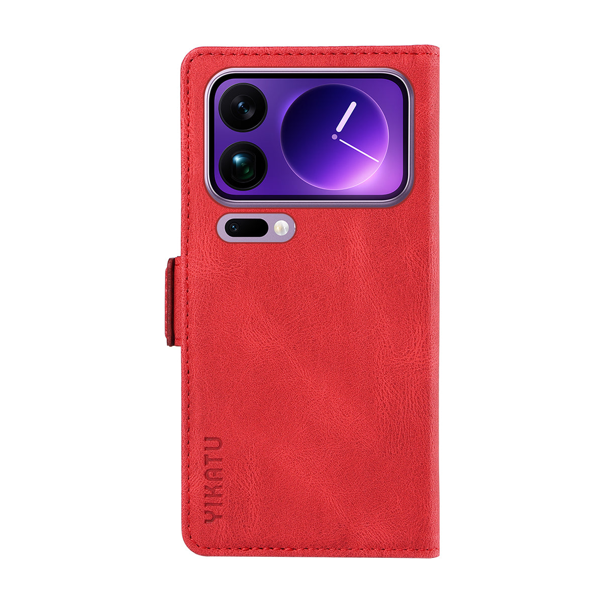 For Xiaomi 17 Pro Max Leather Case YIKATU YK-005 Skin-touch Feeling Wallet Phone Cover - Red