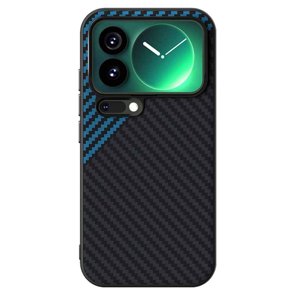 ABEEL For Xiaomi 17 Pro Magnetic Case Carbon Fiber Texture Back Cover - Black  /  Blue