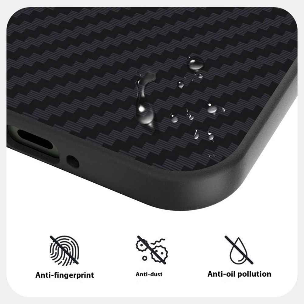 ABEEL For Xiaomi 17 Pro Magnetic Case Carbon Fiber Texture Back Cover - Black  /  Red