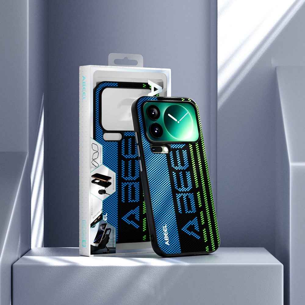 ABEEL For Xiaomi 17 Pro Magnetic Case Micro-Embossing 6D Printed PC TPU Aluminum Alloy Leather Phone Cover - Outstanding No. 4