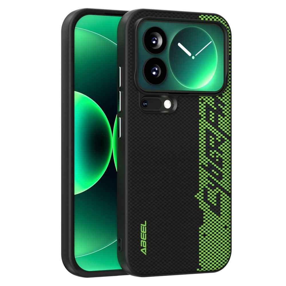 ABEEL For Xiaomi 17 Pro Magnetic Case Micro-Embossing 6D Printed PC TPU Aluminum Alloy Leather Phone Cover - Outstanding No. 3