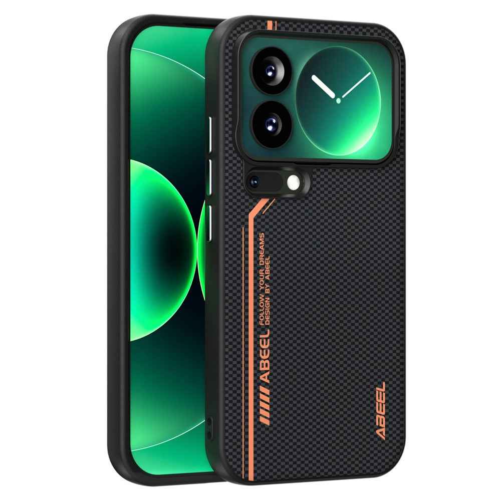 ABEEL For Xiaomi 17 Pro Magnetic Case Micro-Embossing 6D Printed PC TPU Aluminum Alloy Leather Phone Cover - Outstanding No. 2