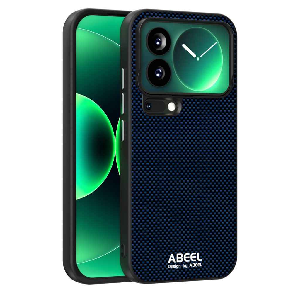 ABEEL For Xiaomi 17 Pro Magnetic Case Printed PC TPU Aluminum Alloy Leather Phone Cover - Blue