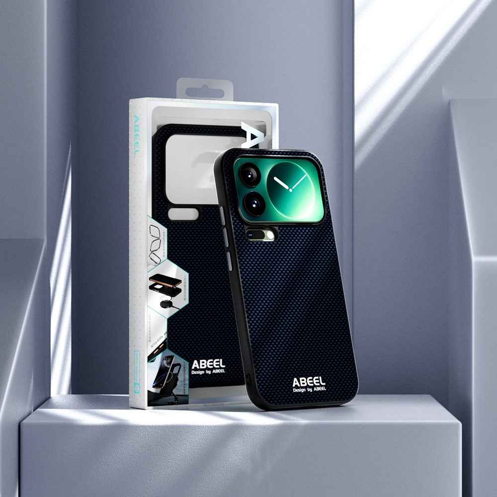 ABEEL For Xiaomi 17 Pro Magnetic Case Printed PC TPU Aluminum Alloy Leather Phone Cover - Blue