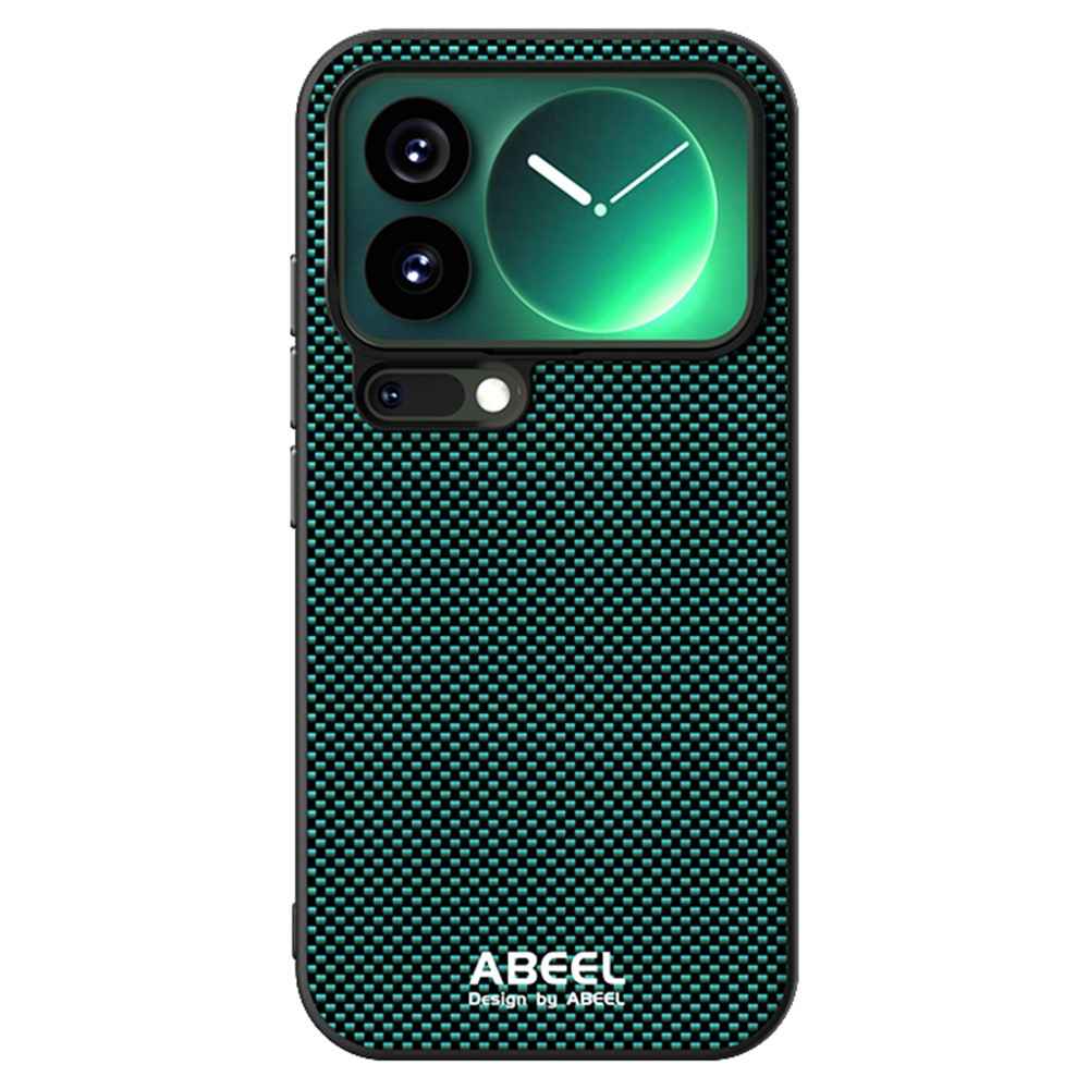 ABEEL For Xiaomi 17 Pro Magnetic Case Printed PC TPU Aluminum Alloy Leather Phone Cover - Green