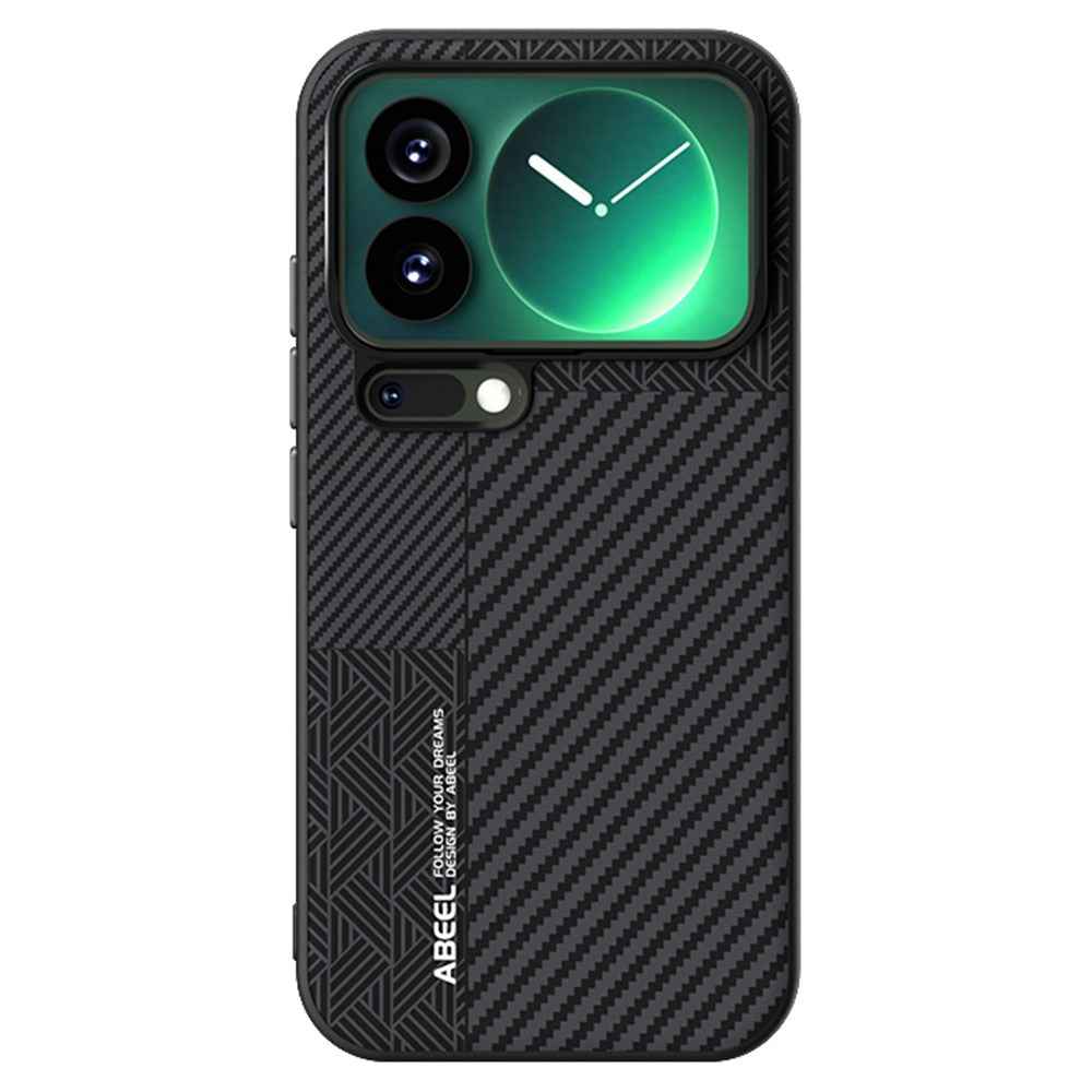 ABEEL For Xiaomi 17 Pro Magnetic Case PC + TPU + Aluminum Alloy + PU Leather Slim Phone Back Cover - Texture 3